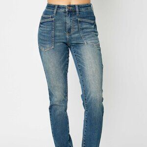Judy Blue High-Rise Skinny Jeans in Faded Blue